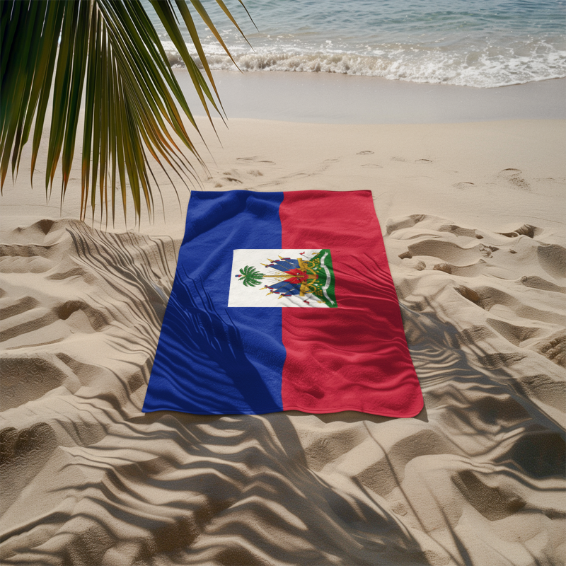 Haiti of Flag Beach Towel - Irie Blues Boutique