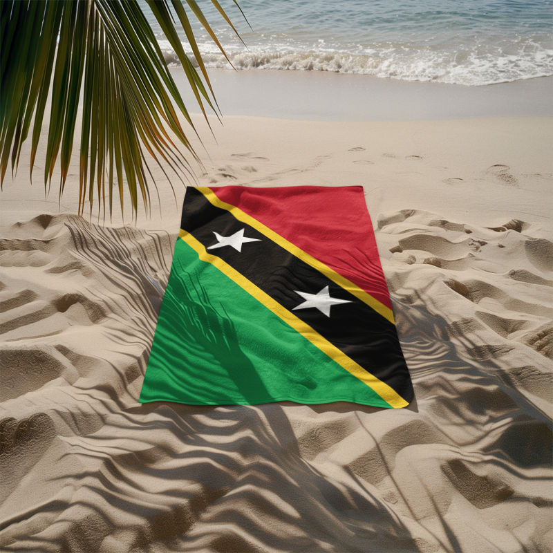 St. Kitts and Nevis Flag Beach Towel - Irie Blues Boutique