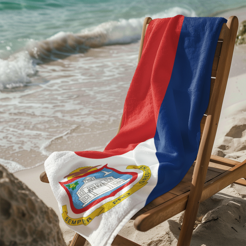 St Maarten Flag Beach Towel - Irie Blues Boutique
