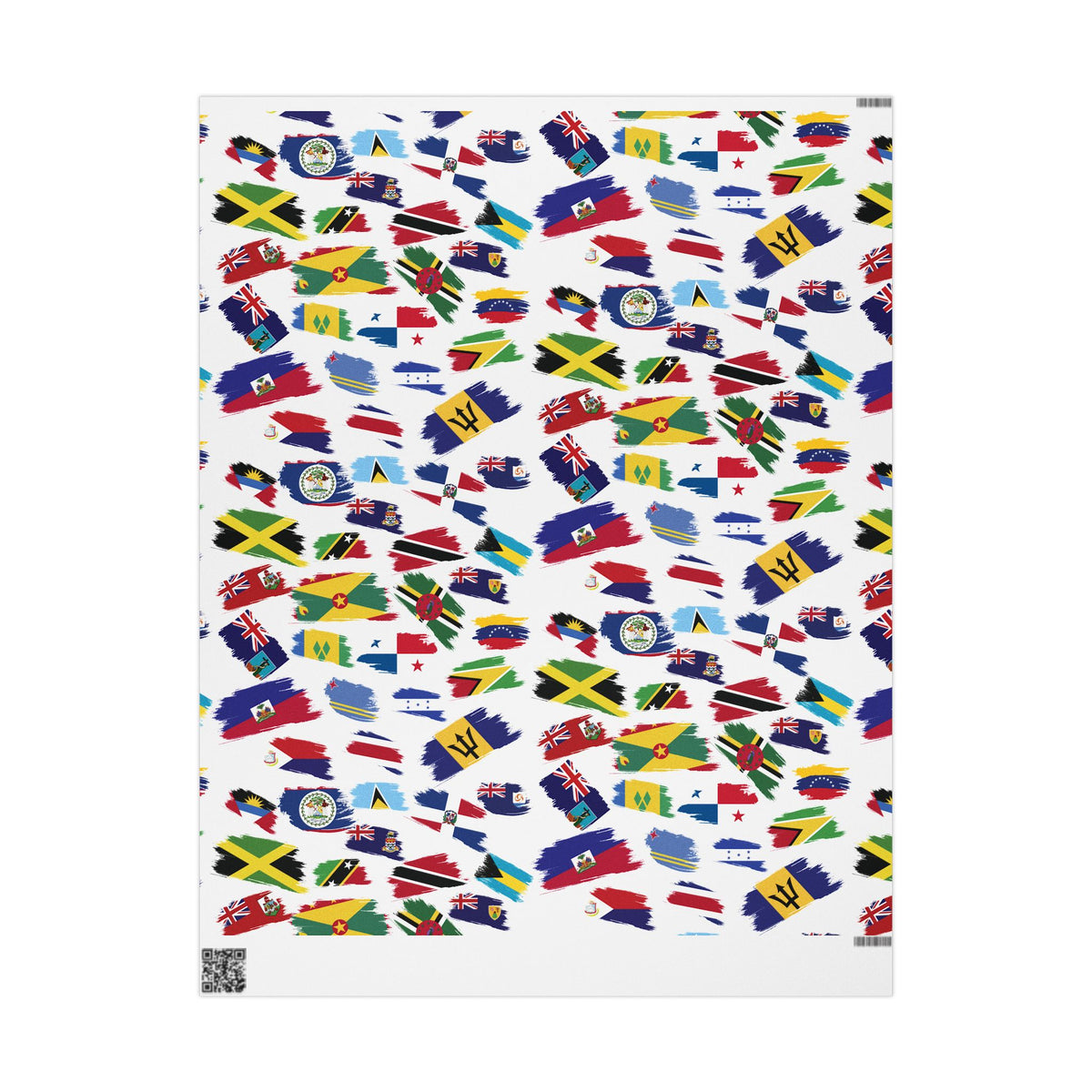 Caribbean Islands Flags Wrapping Paper - Irie Blues Boutique