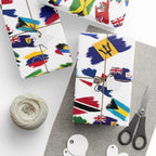Caribbean Islands Flags Wrapping Paper - Irie Blues Boutique