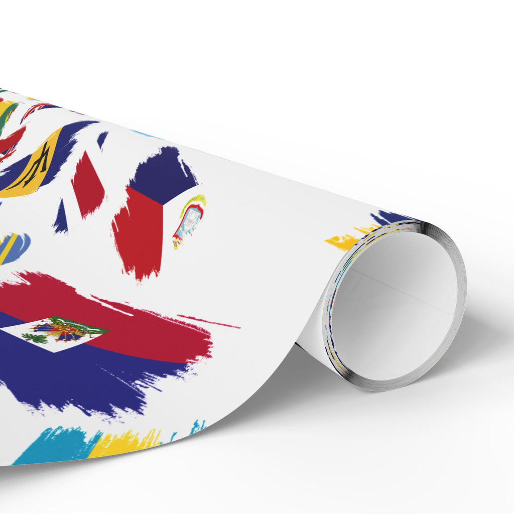 Caribbean Islands Flags Wrapping Paper - Irie Blues Boutique