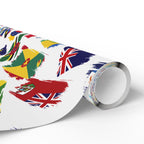 Caribbean Islands Flags Wrapping Paper - Irie Blues Boutique