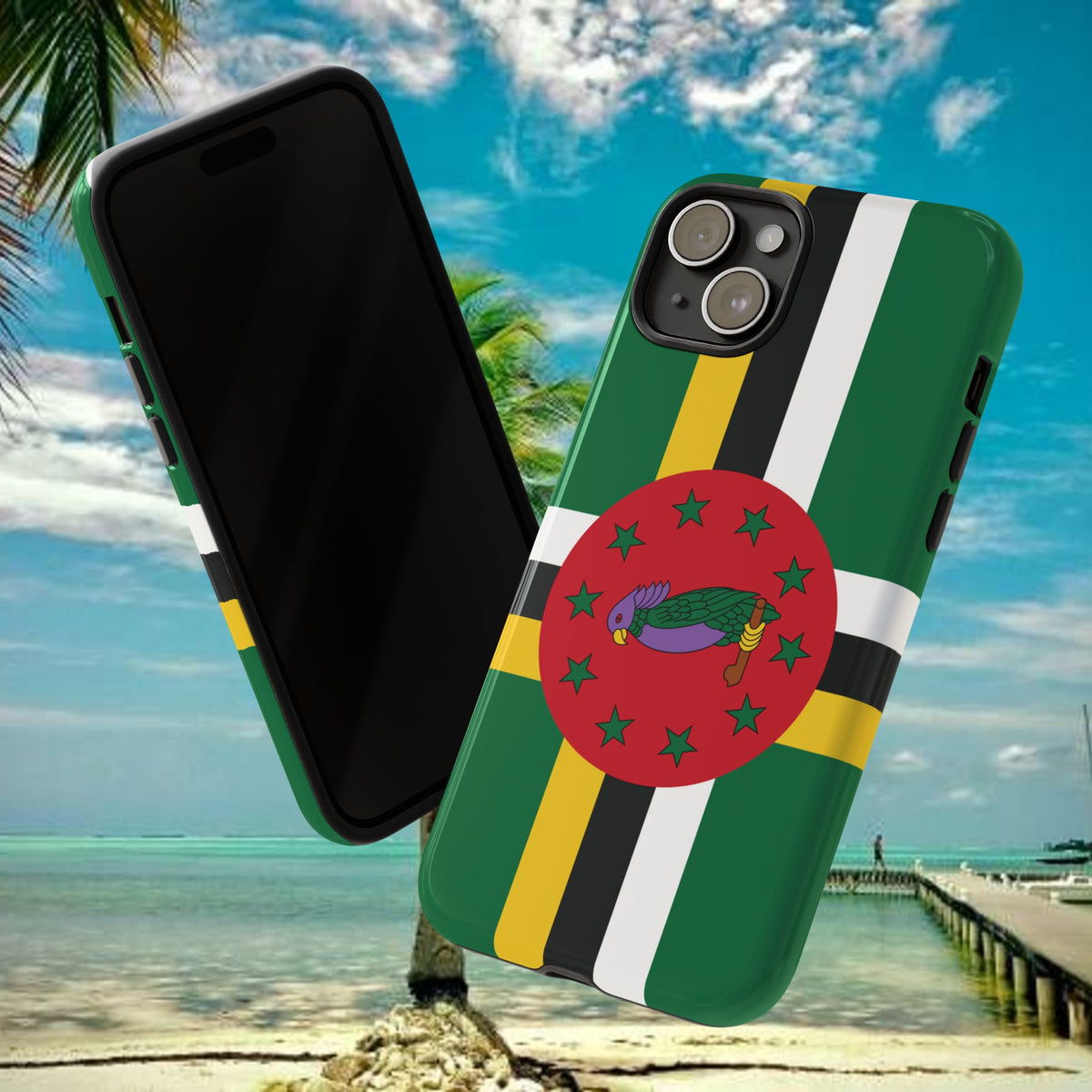 Dominica Flag Tough Phone Case - Irie Blues Boutique