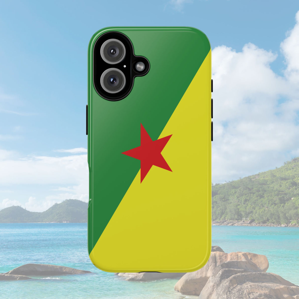 French Guiana Flag Tough Phone Case - Irie Blues Boutique