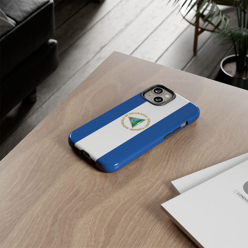 Nicaragua Flag Tough Phone Case - Irie Blues Boutique