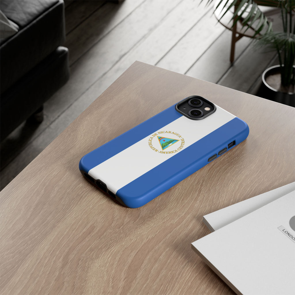 Nicaragua Flag Tough Phone Case - Irie Blues Boutique