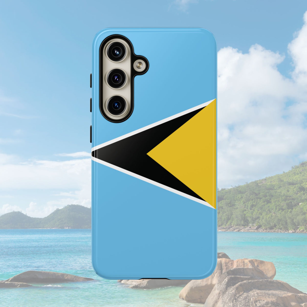 St Lucia Flag Tough Phone Case - Irie Blues Boutique