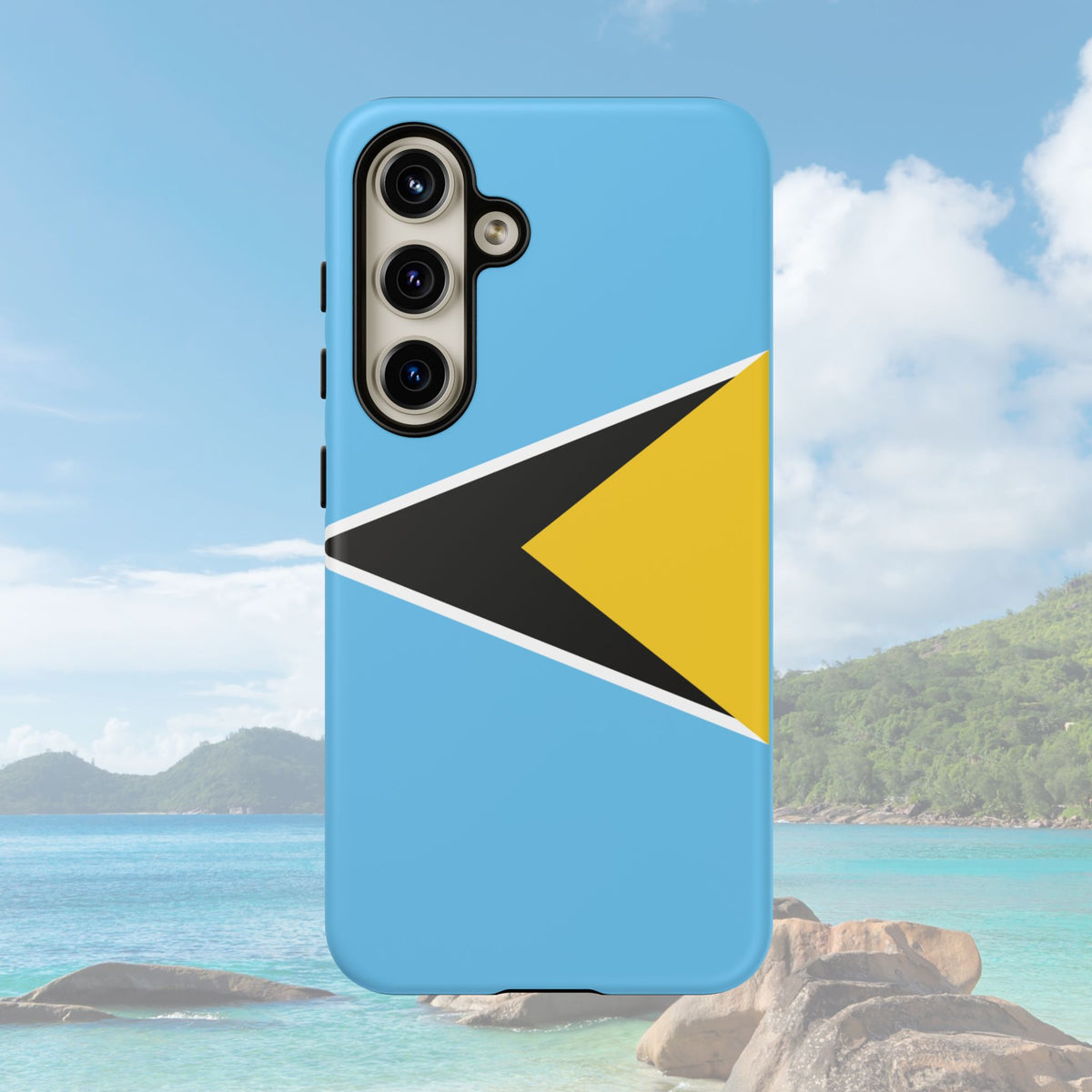 St Lucia Flag Tough Phone Case - Irie Blues Boutique