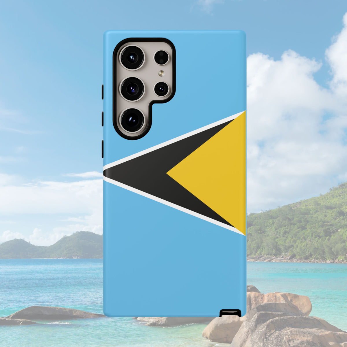 St Lucia Flag Tough Phone Case - Irie Blues Boutique