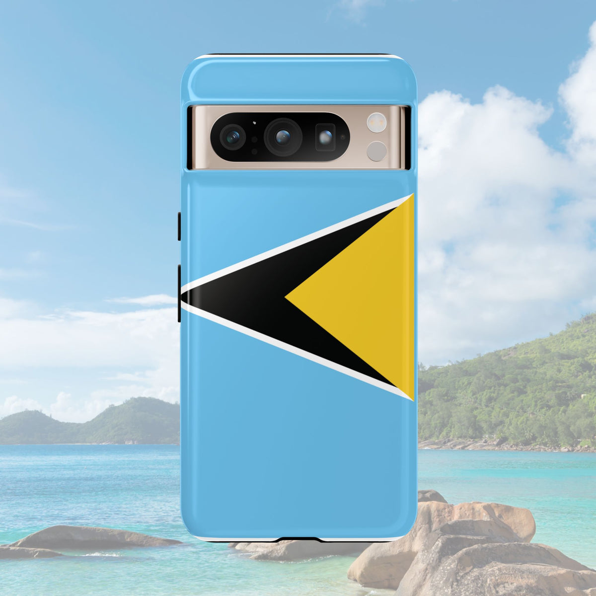 St Lucia Flag Tough Phone Case - Irie Blues Boutique