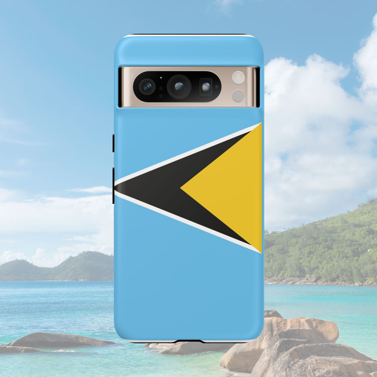 St Lucia Flag Tough Phone Case - Irie Blues Boutique