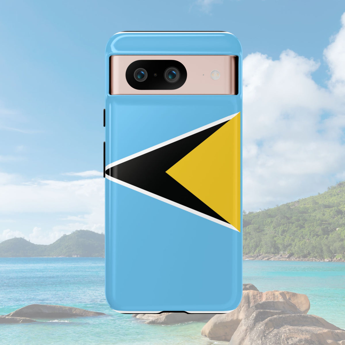 St Lucia Flag Tough Phone Case - Irie Blues Boutique