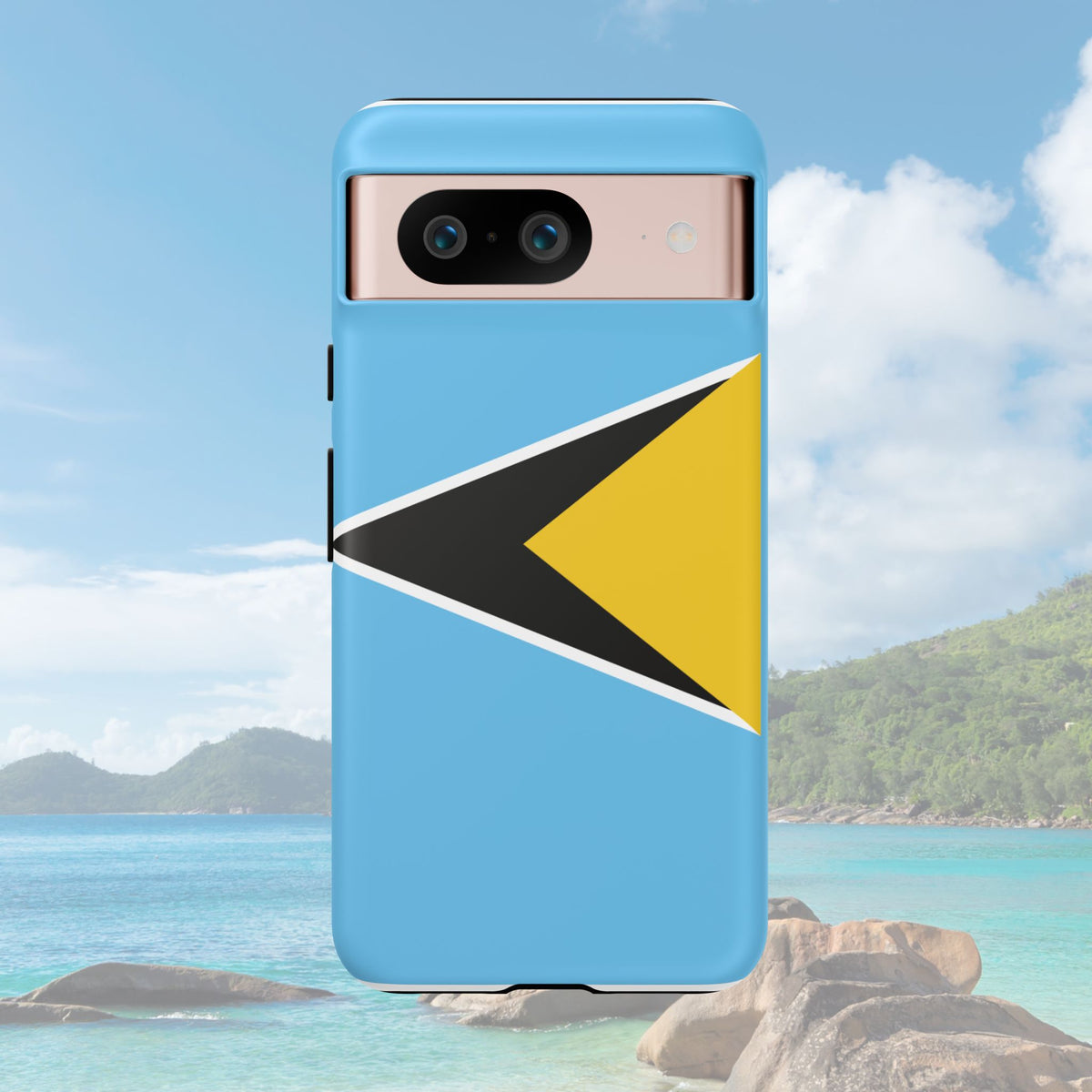 St Lucia Flag Tough Phone Case - Irie Blues Boutique