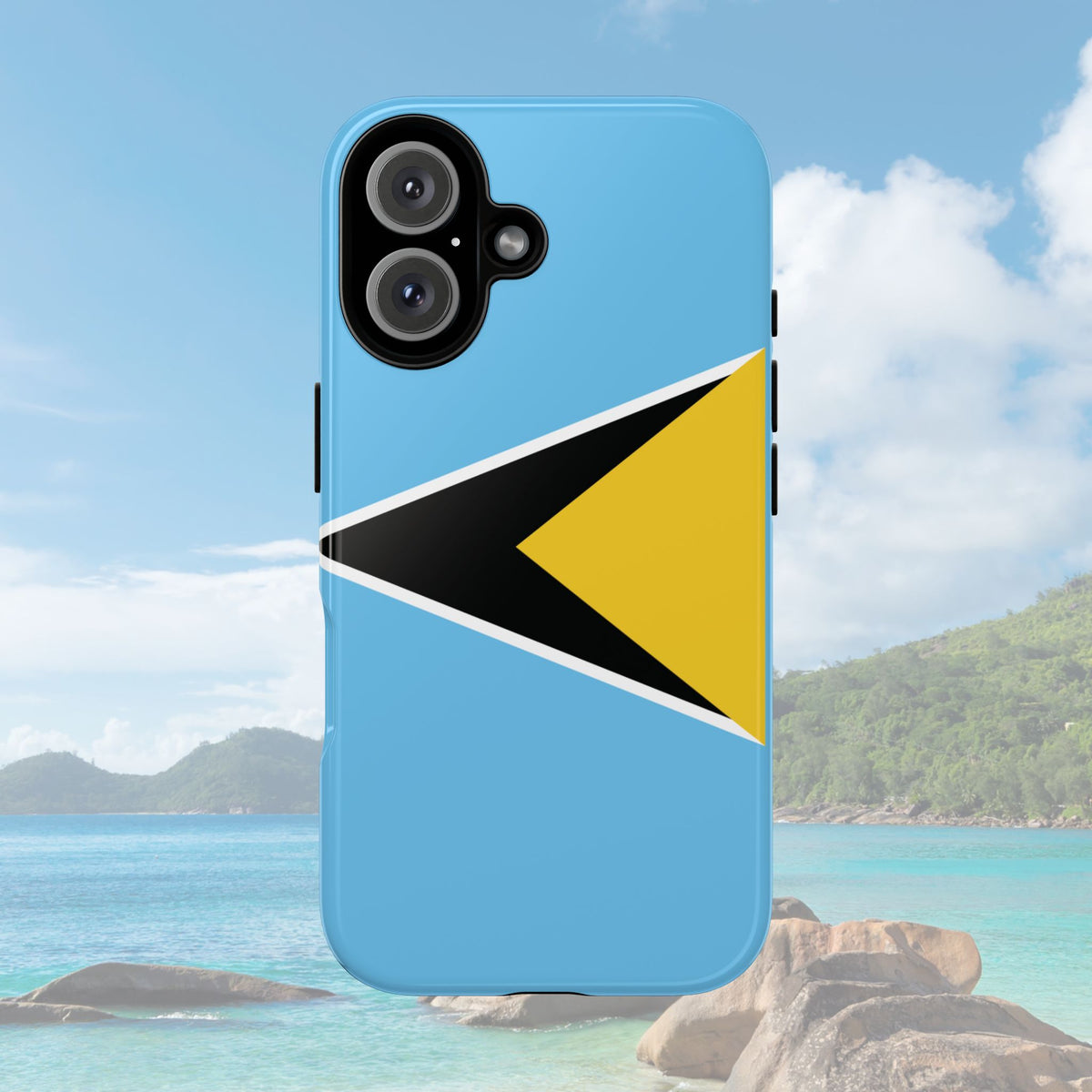 St Lucia Flag Tough Phone Case - Irie Blues Boutique