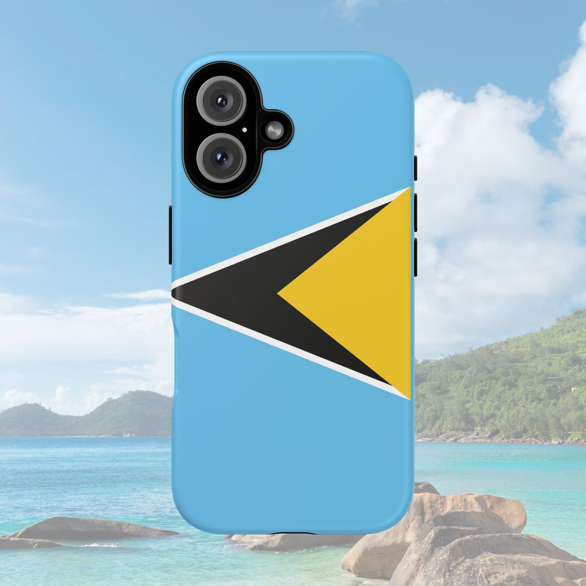 St Lucia Flag Tough Phone Case - Irie Blues Boutique