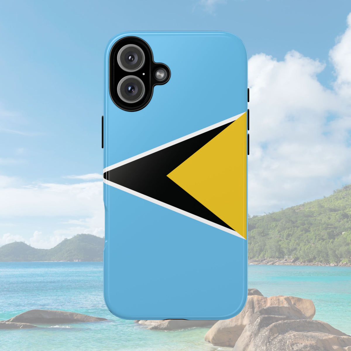 St Lucia Flag Tough Phone Case - Irie Blues Boutique