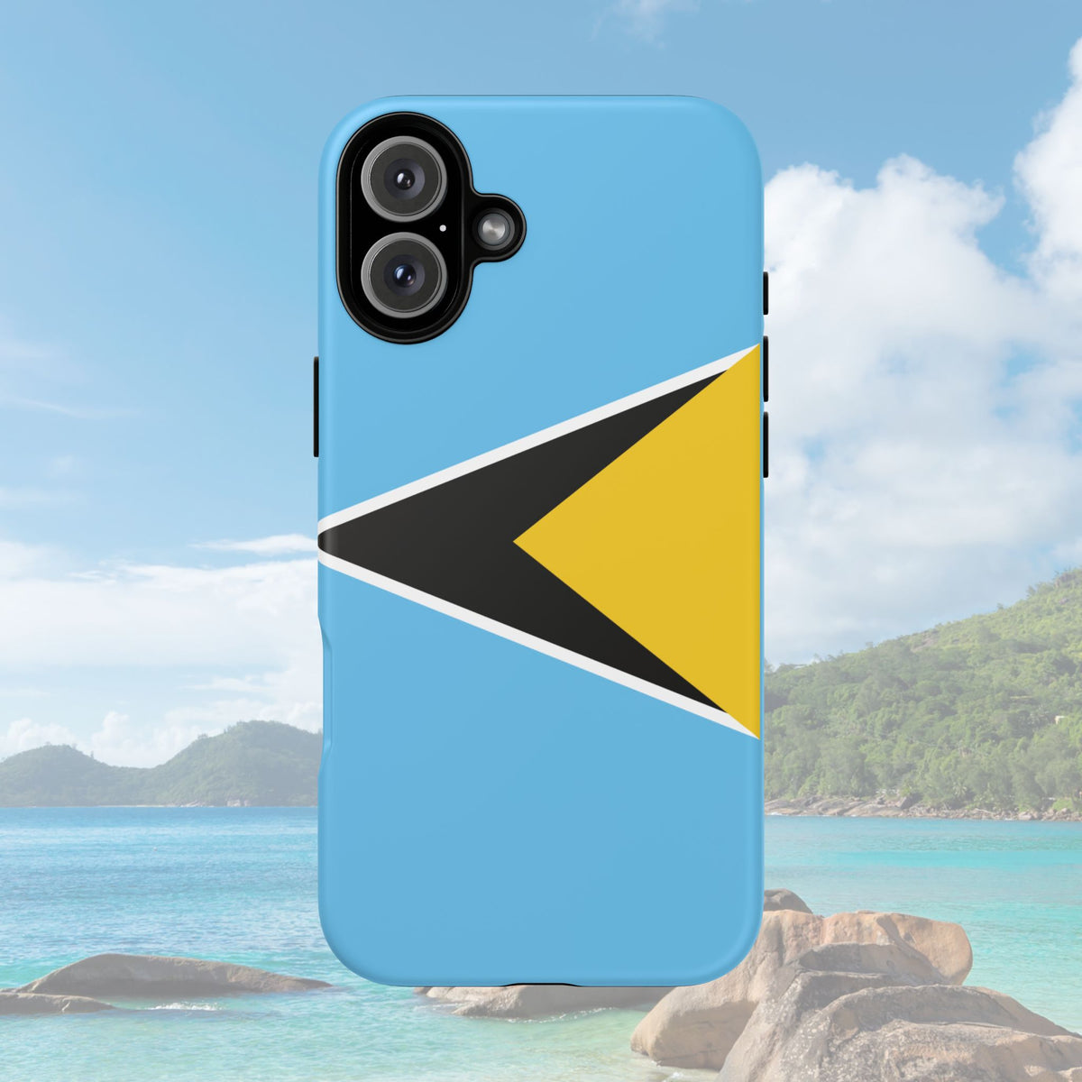 St Lucia Flag Tough Phone Case - Irie Blues Boutique
