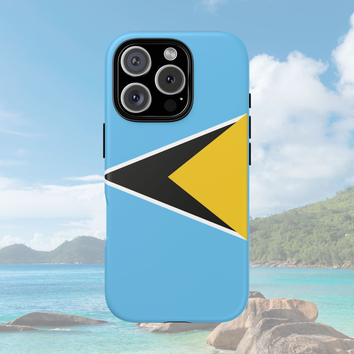 St Lucia Flag Tough Phone Case - Irie Blues Boutique
