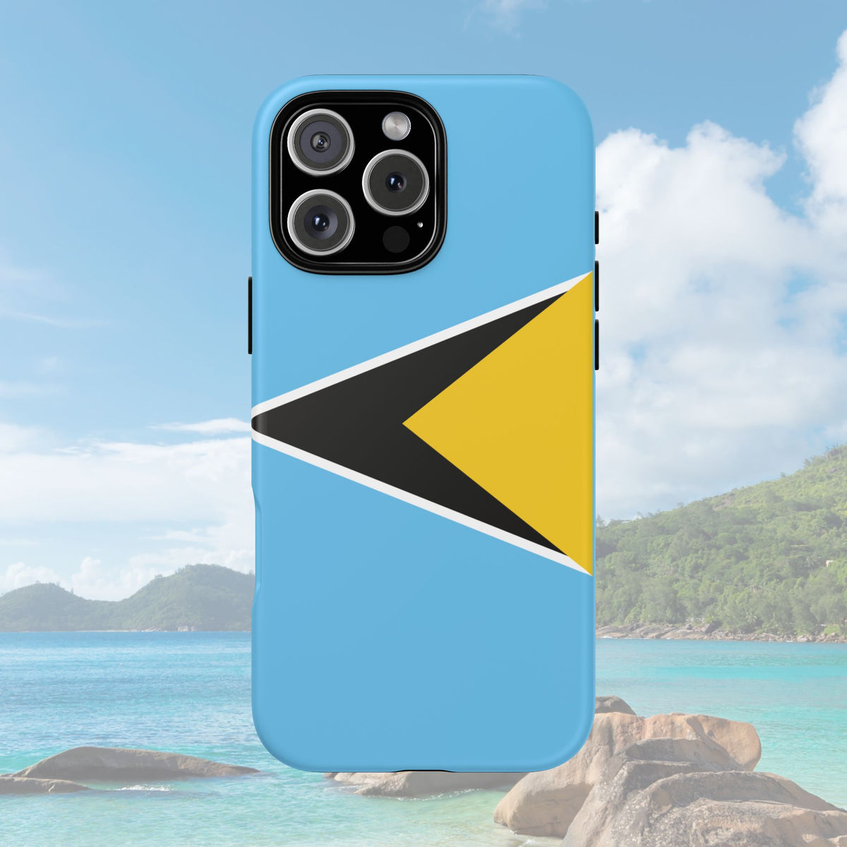 St Lucia Flag Tough Phone Case - Irie Blues Boutique