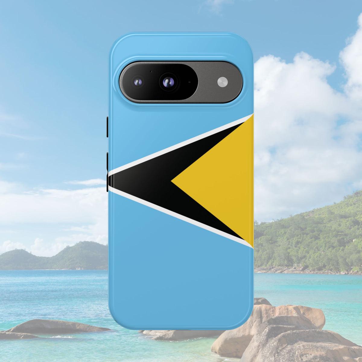 St Lucia Flag Tough Phone Case - Irie Blues Boutique