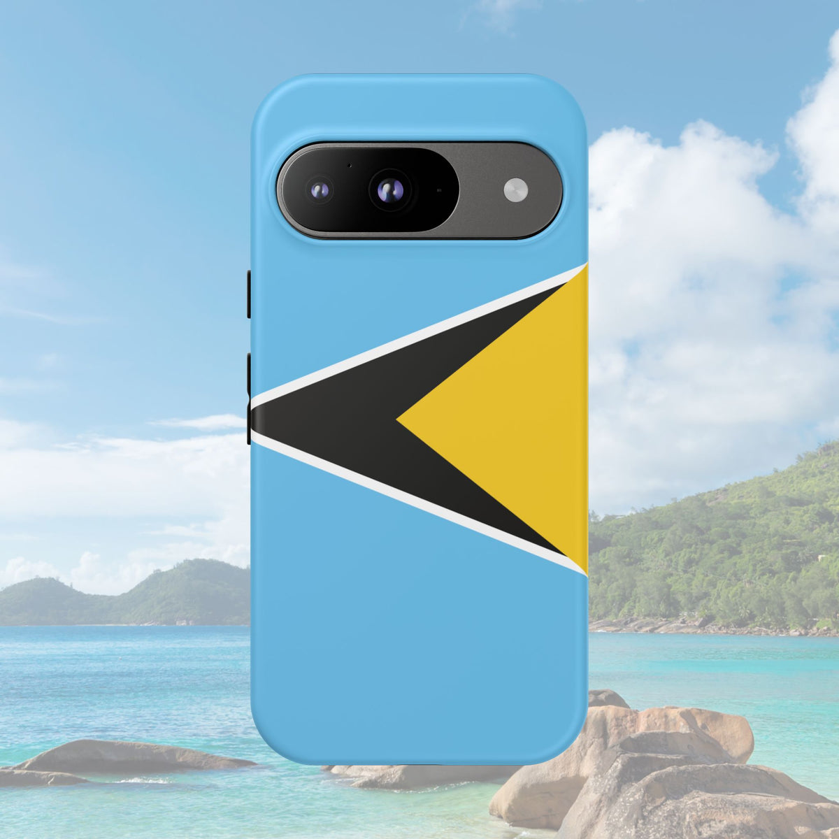 St Lucia Flag Tough Phone Case - Irie Blues Boutique