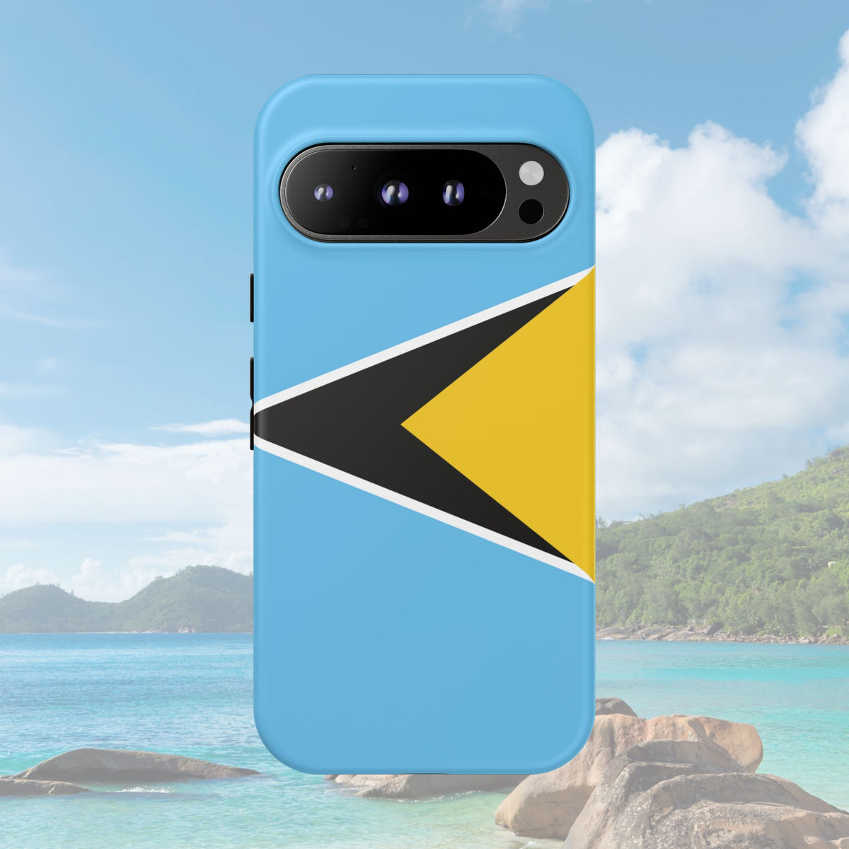 St Lucia Flag Tough Phone Case - Irie Blues Boutique