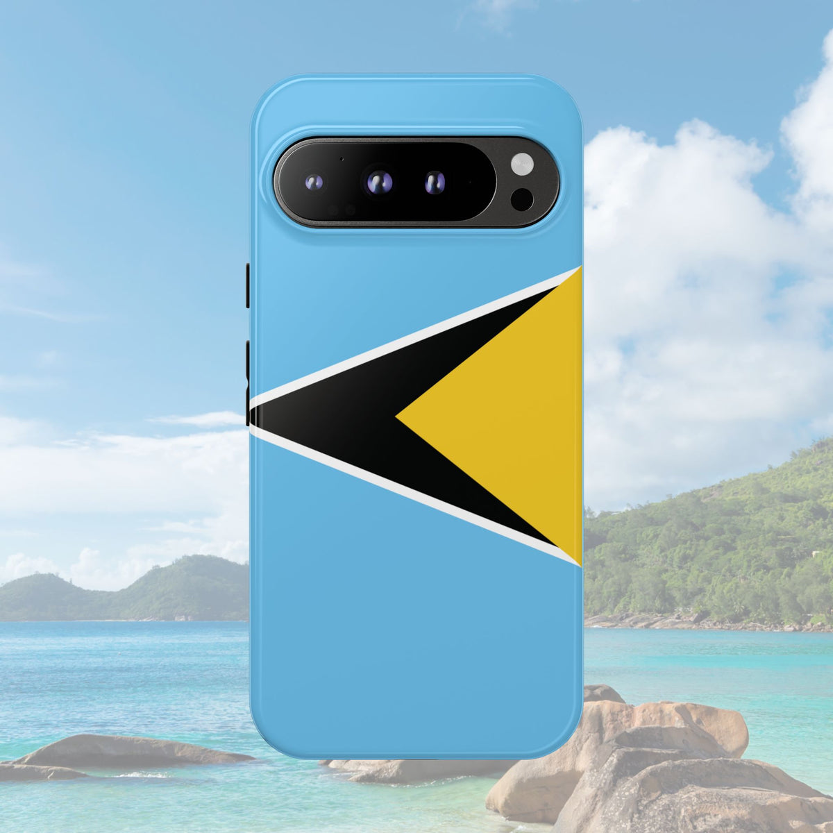St Lucia Flag Tough Phone Case - Irie Blues Boutique