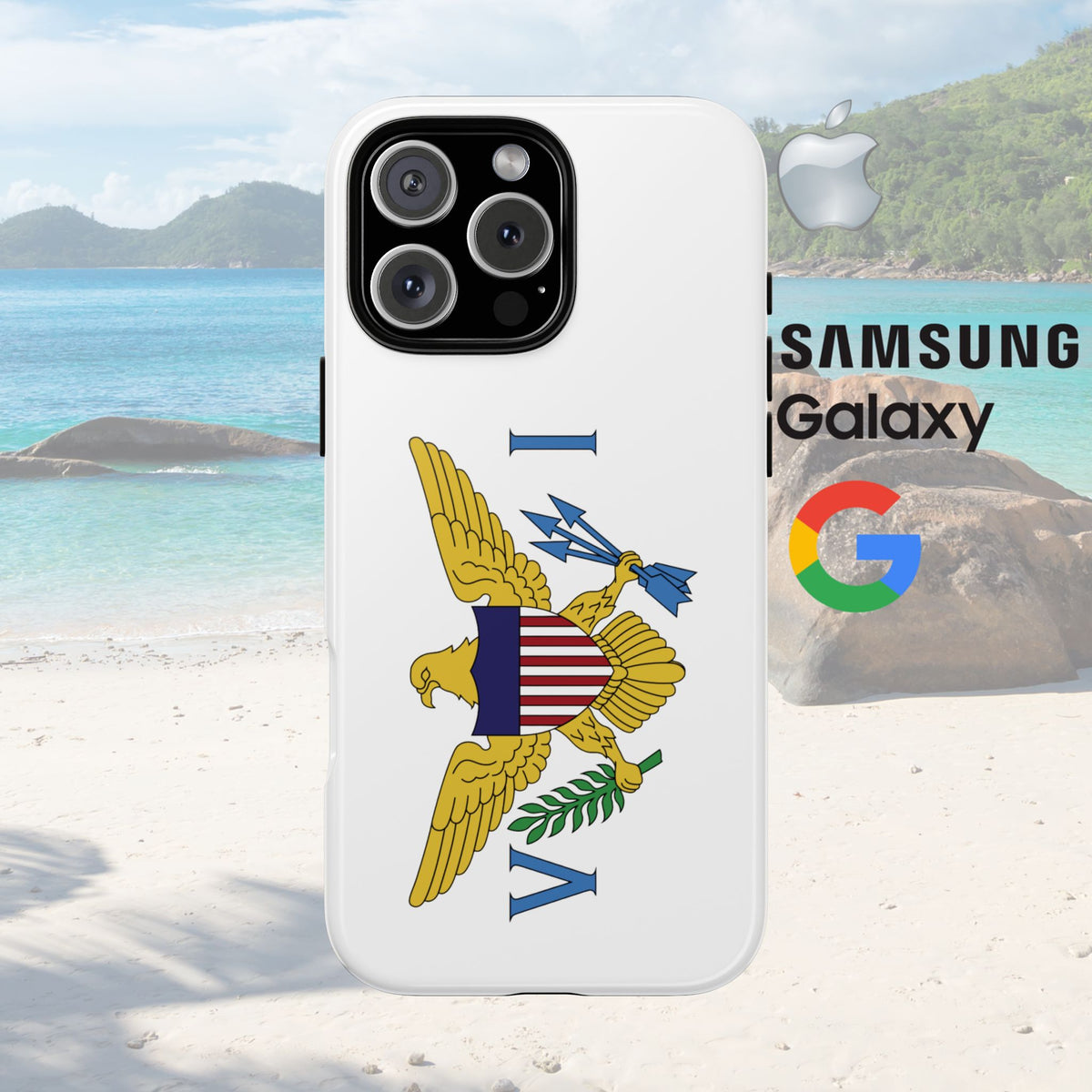 US Virgin Islands Flag Tough Phone Case - Irie Blues Boutique
